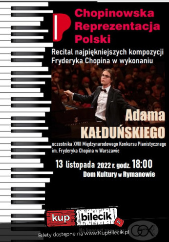 Rymanów Wydarzenie Koncert Chopinowska Reprezentacja Polski - Adam Kałduński